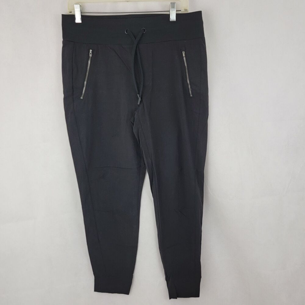 ATHLETA Womens Trekkie Mid Rise North Joggers 10 Black Athlesiure Hiking Pants